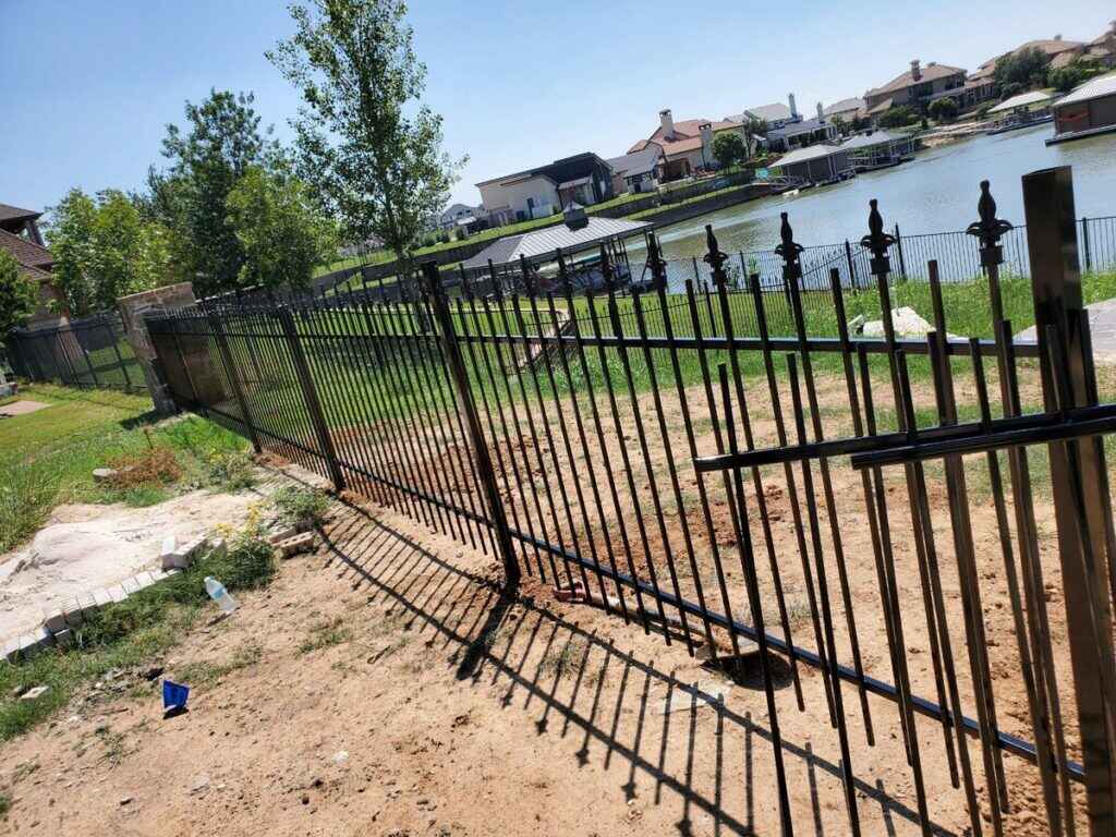 ornamental aluminum fence in Oakmont Ct, Mansfield, TX